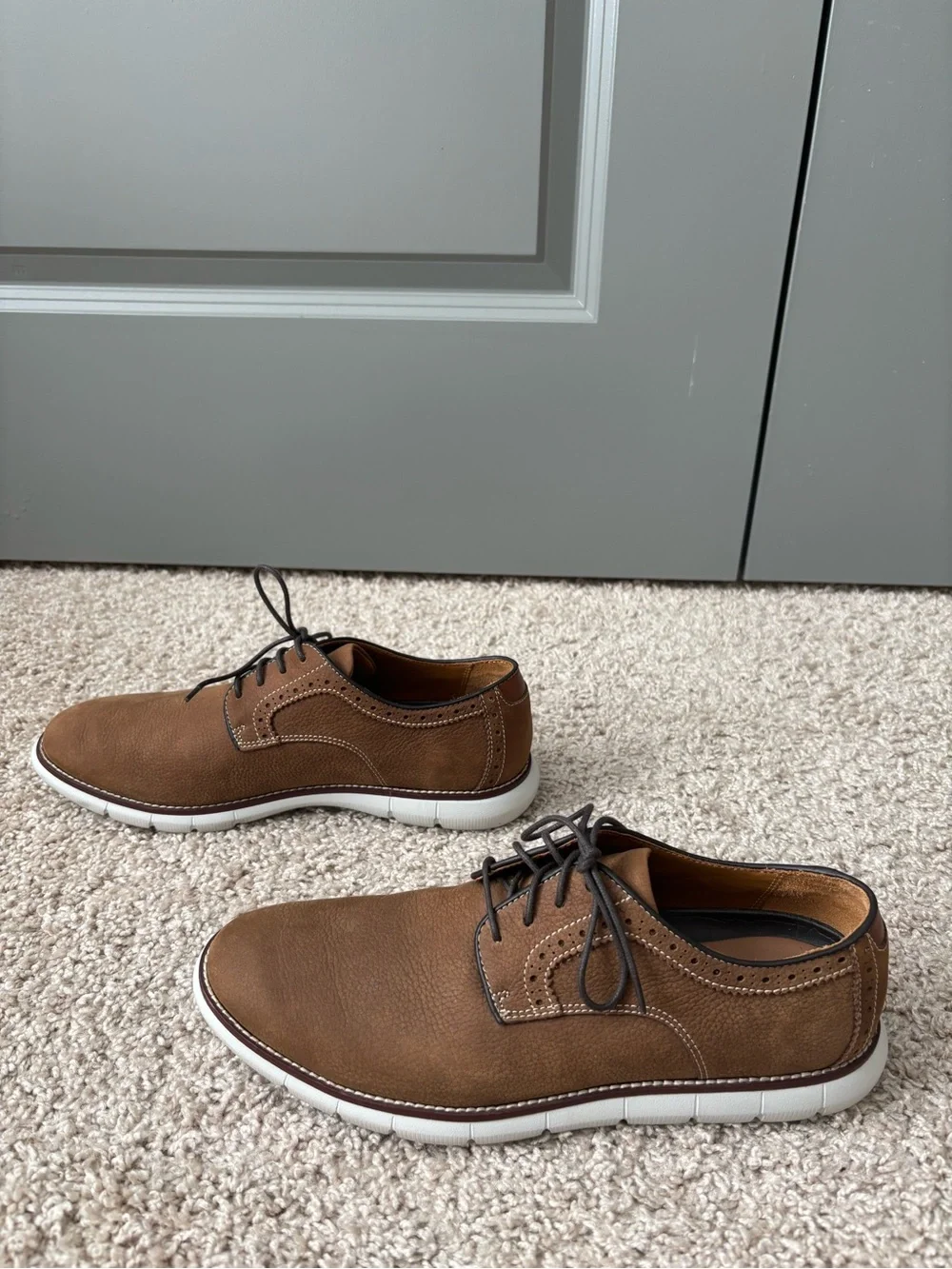 Johnston & Murphy Brown Suede Derby Shoes